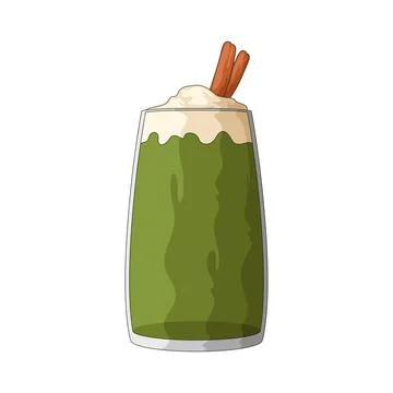 Matcha smoothie illustration Stock Illustration