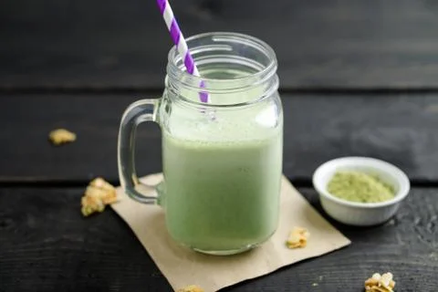 Matcha smoothie Stock Photos