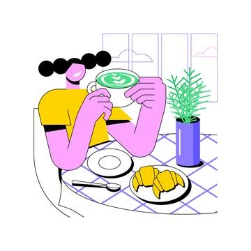Matcha tea isolated cartoon vector illustrations. Stock Illustration