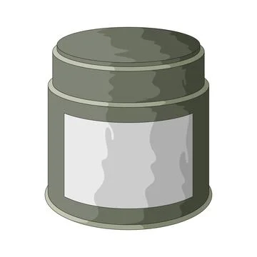 Matcha tin illustration Stock Illustration