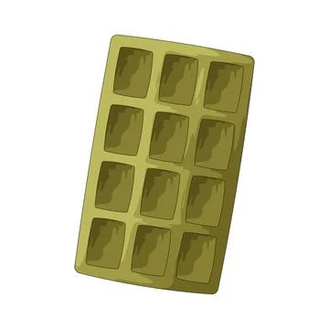 Matcha waffle illustration Stock Illustration