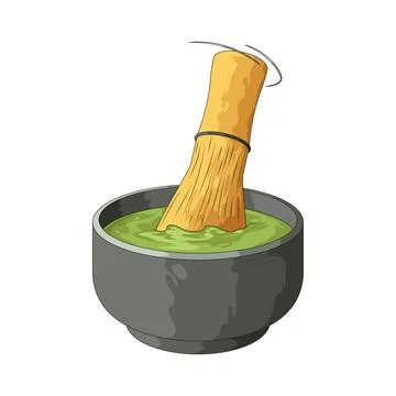 Matcha whisking illustration Illustration
