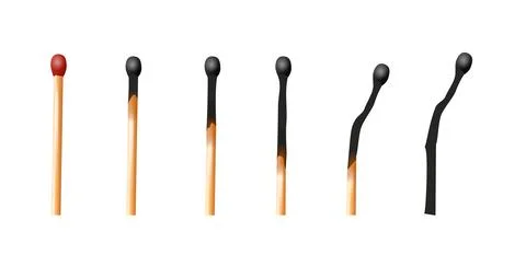 Matchbox, empty package for match sticks in top and perspective view. Realistic Illustrazione stock