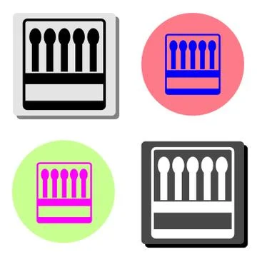Matchbox. flat vector icon Illustrazione stock