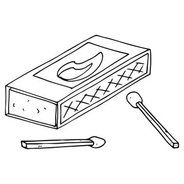 Matchbox icon. Vector illustration of a match. Stock-Illustration