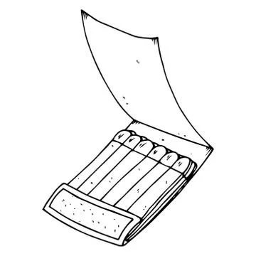 Matchbox icon. Vector illustration of a match. Stock Illustration