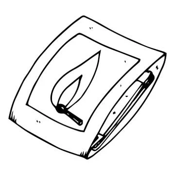 Matchbox icon. Vector illustration of a match. Stock Illustration