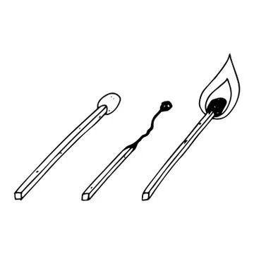 Matchbox icon. Vector illustration of a match. Stock Illustration