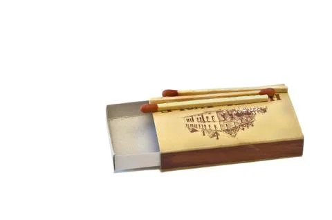 Matchbox Isolated With A Clipping Path Stock Photos