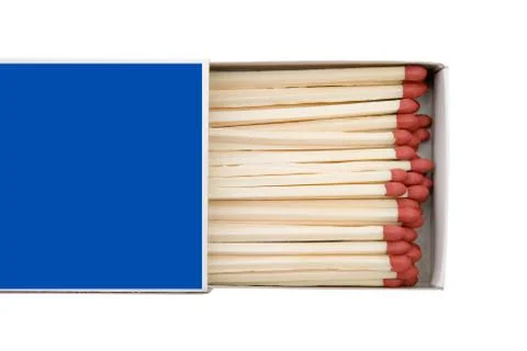 Matchbox Isolated on a White Background Foto stock