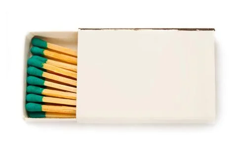 Matchbox isolated on the white background Stock Photos