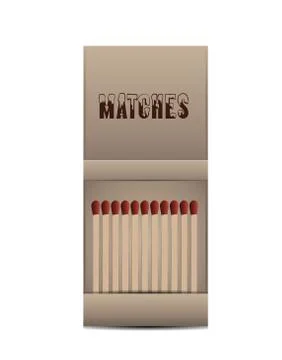 Matchbox isolated on white Stock Illustration