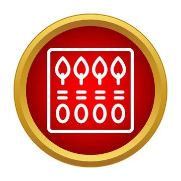 Matchbox with matches icon igniting fire symbol Stock Illustration