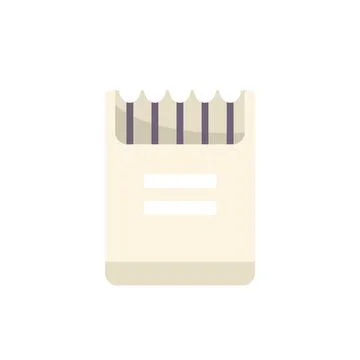 Matchbox with matches for starting fire icon Stock Illustration