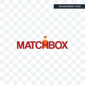 Matchbox vector icon isolated on transparent background, matchbox logo design Stock Illustration