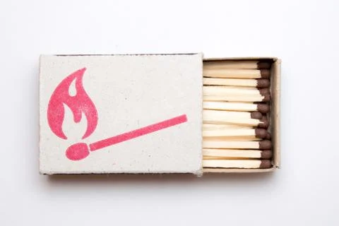Matchbox on white background Stock Photos