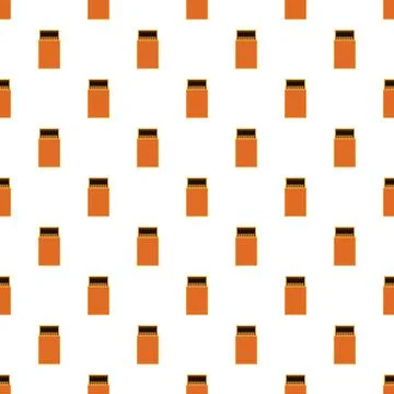 Matchboxes repeat seamless pattern on white background 스톡 일러스트