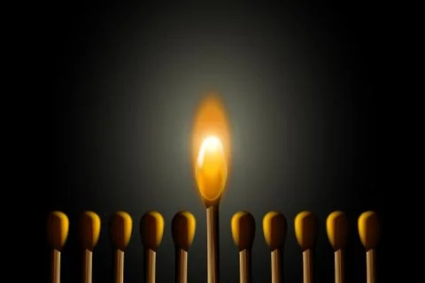 Matches on black Stock Illustration
