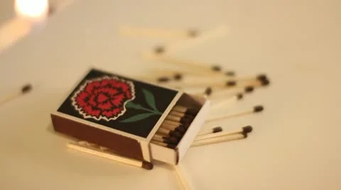 Matches in a box Stock-Footage 11131199