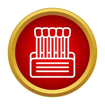 Matches in box igniting fire safety icon Stock Illustration
