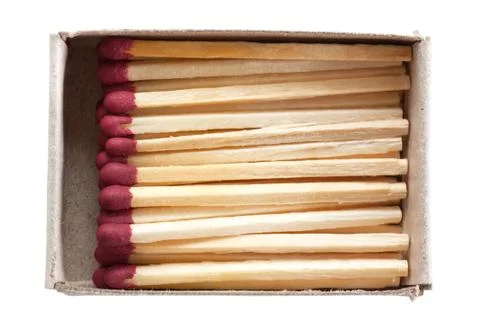 Matches in a box Stock Photos