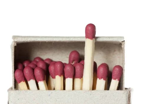Matches in a box Stock Photos