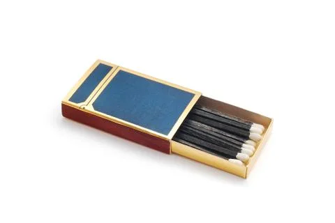 Matches in box Stock Photos