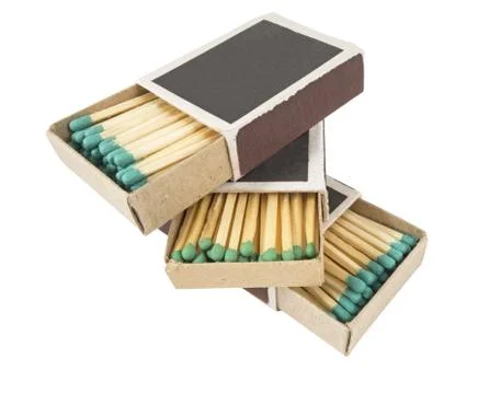 Matches in box Stock Photos