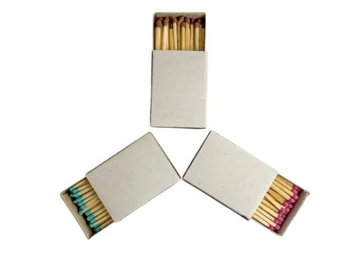 Matches in box Stock Photos