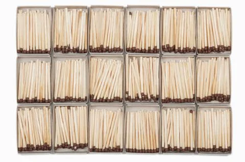 Matches in boxes Stock Photos