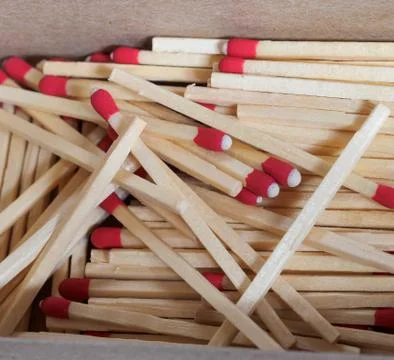 Matches close up Stock Photos