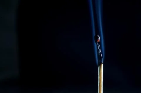 Matches on a dark background Foto stock