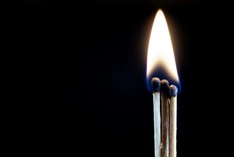 Matches on a dark background Stock Photos