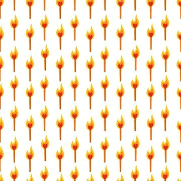 Matches Flame Vector Pattern illustration Stock Illustration
