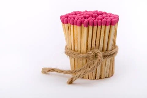 Matches gathered into a tight bundle Stock Photos