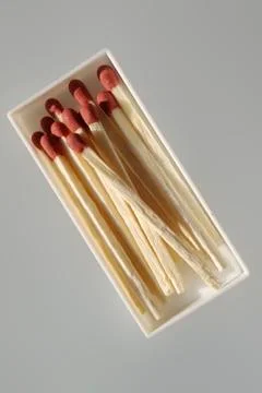 Matches on a gray background Stock Photos