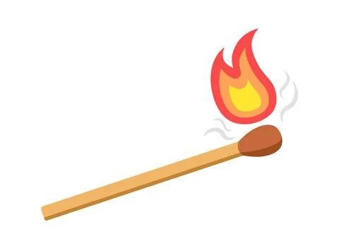 Matches icon in flat style. Matchstick vector illustration on isolated back.. 库存插图
