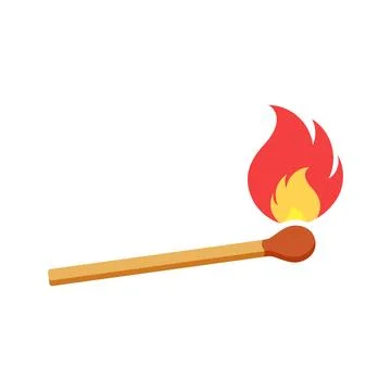 Matches icon in flat style. Matchstick vector illustration on isolated back.. 库存插图