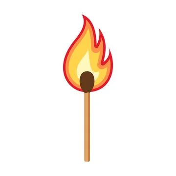 Matches icon in flat style. Matchstick vector illustration on isolated back.. 库存插图