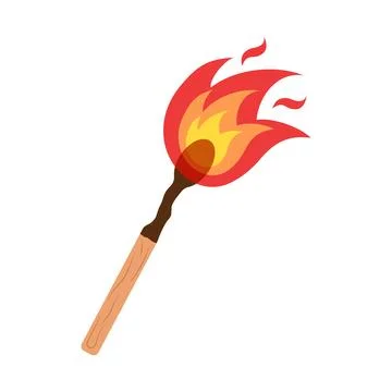 Matches icon in flat style. Matchstick vector illustration on isolated back.. 库存插图
