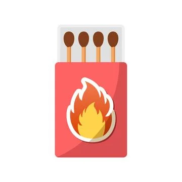 Matches icon in flat style. Matchstick vector illustration on isolated back.. 库存插图