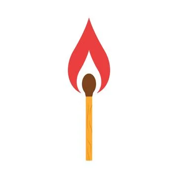 Matches icon in flat style. Matchstick vector illustration on isolated back.. 库存插图