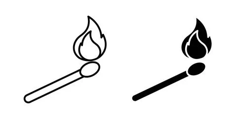 Matches icon symbol. Flat Vector illustration Stock Illustration
