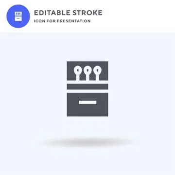 Matches icon vector, filled flat sign, solid pictogram isolated on white, log Stock-Illustration