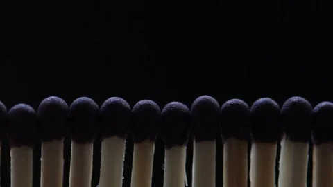Matches ignited and extinguished Stock Footage 85050842