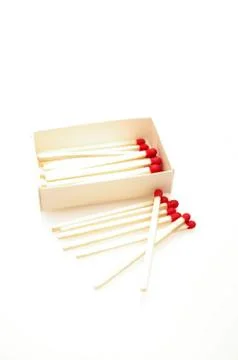 Matches isolated on white background Foto stock