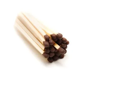 Matches lying on a white background Stock Photos