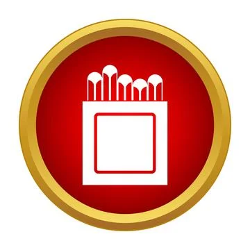 Matches in matchbox icon representing fire safety Stock Illustration