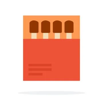 Matches in paper packaging flat isolated Stock Illustration