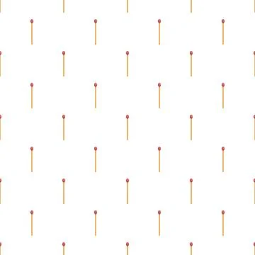 Matches seamless pattern with red tips standing Stockillustratie